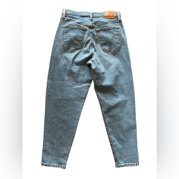 Levi’s High Waisted Mom Jeans Size 30 Cropped Vintage Wash Denim - Picture 3 of 4